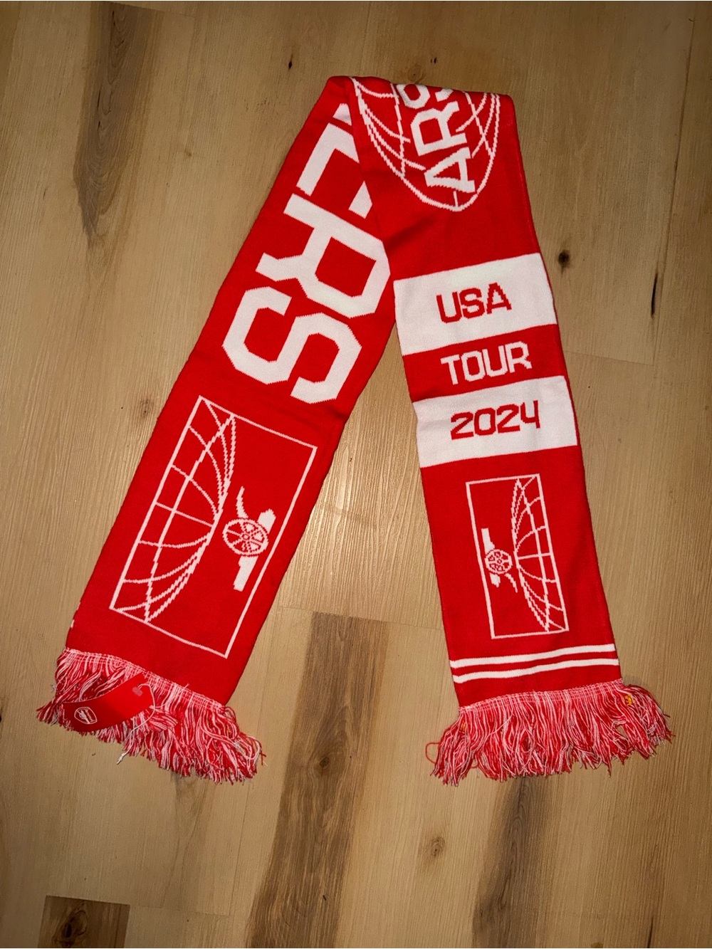 Arsenal Red USA Tour 2024 Fan Scarf